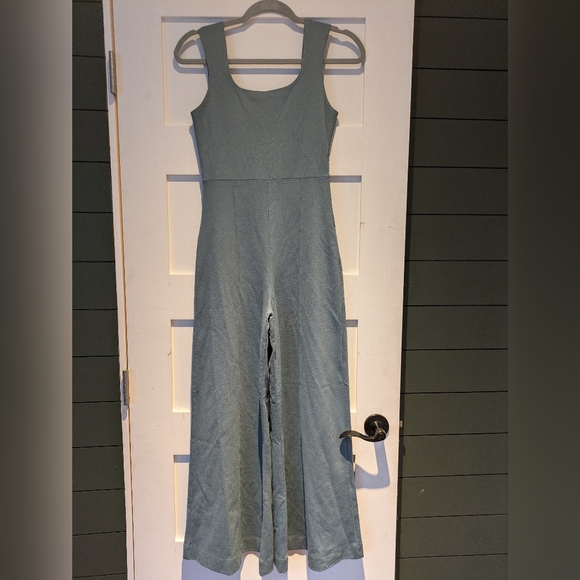 Ripley Rader Ponte Knit Tank Wide Leg Jumpsuit Cropped, 2/small, Sea Blue, NWT - Picture 2 of 6